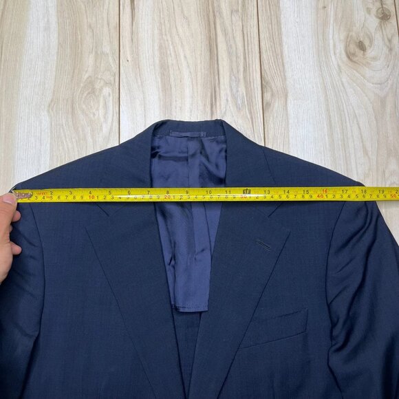 Doriani Milano Men's Navy Blue Notch Lapel Two-Button Blazer Jacket Size 38 US - Picture 12 of 16